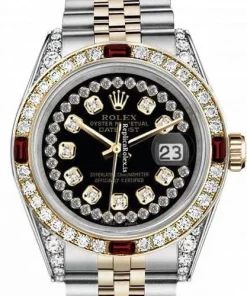Epic Fake Rolex Lady-datejust 69173 Automatic Movement 26mm Gold/steel Case Womens Watch