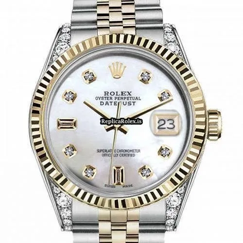 Good Replica Rolex Lady-datejust 69173 Automatic Movement 26mm Gold/steel Case Womens Watch - Image 2