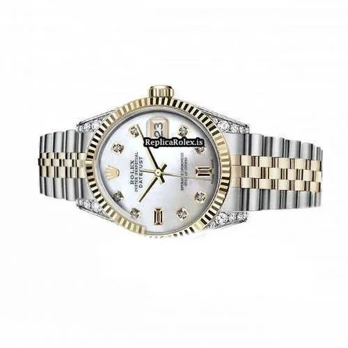 Good Replica Rolex Lady-datejust 69173 Automatic Movement 26mm Gold/steel Case Womens Watch - Image 3