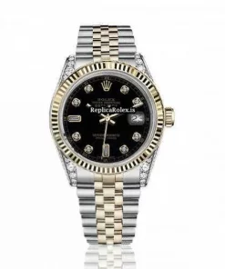 Beautiful Replica Rolex Lady-datejust 69173 Automatic Movement 26mm Gold/steel Case Womens Watch