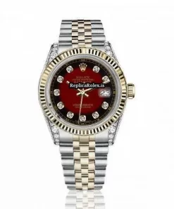 Durable Fake Rolex Lady-datejust 68274 Automatic Movement 31mm Gold/steel Case Womens Watch