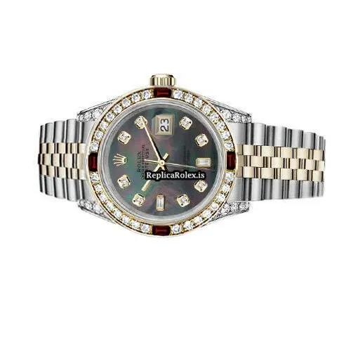 Great Fake Rolex Lady-datejust 69173 Automatic Movement 31mm Gold/steel Case Womens Watch - Image 2