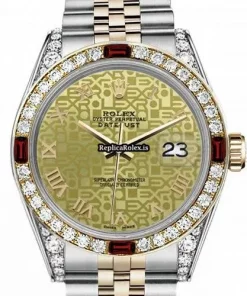 High Quality Fake Rolex Lady-datejust 69173 Automatic Movement 31mm Gold/steel Case Womens Watch
