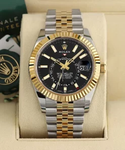 Well Made Fake Rolex Sky-dweller 326933 Automatic Movement 42mm Gold/steel Case Mens/unisex Watch