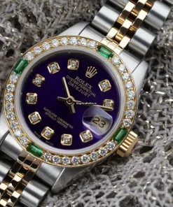 Design Replica Rolex Lady-datejust 69173 Automatic Movement 26mm Gold/steel Case Womens Watch