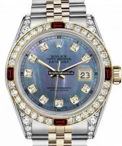 Popular Fake Rolex Lady-datejust 69173 Automatic Movement 31mm Gold/steel Case Womens Watch
