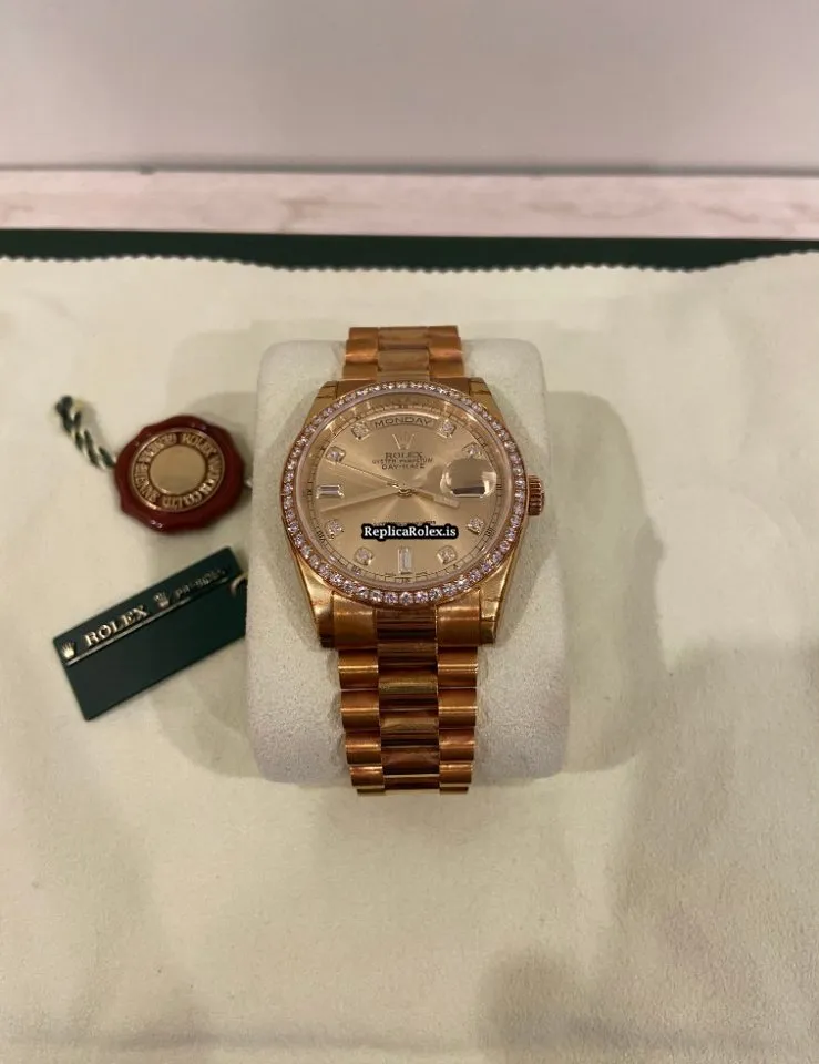 Fabulous Replica Rolex Day-date 36 118348 Automatic Movement 36mm Yellow Gold Case Mens/unisex Watch - Image 2