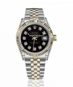 Defect Replica Rolex Lady-datejust 69173 Automatic Movement 26mm Gold/steel Case Womens Watch