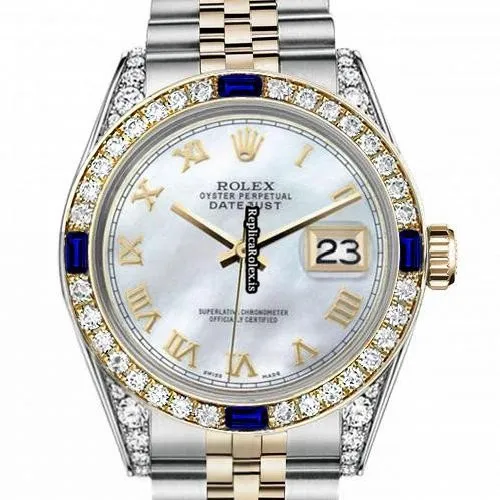 Perfect Fakes Rolex Datejust 16013 Automatic Movement 36mm Gold/steel Case Mens/unisex Watch