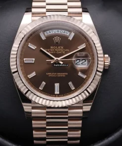 Excellent Knockoff Rolex Day-date 40 228235 40mm Rose Gold Case Watch