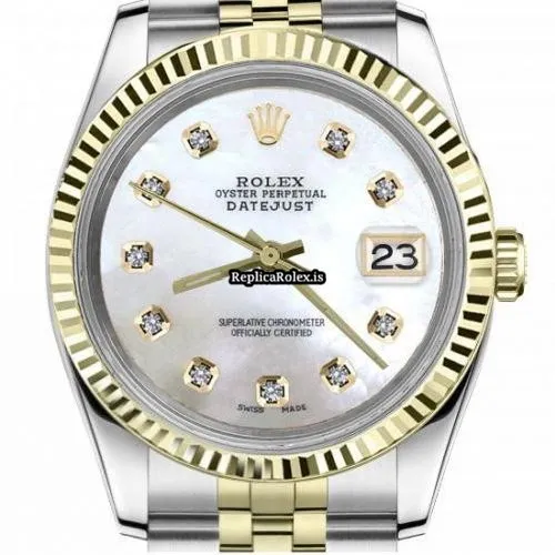 Defect Copy Rolex Datejust 16233 Automatic Movement 36mm Gold/steel Case Mens/unisex Watch - Image 2