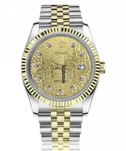 Ideal Copies Rolex Datejust 16013 Automatic Movement 36mm Gold/steel Case Mens/unisex Watch