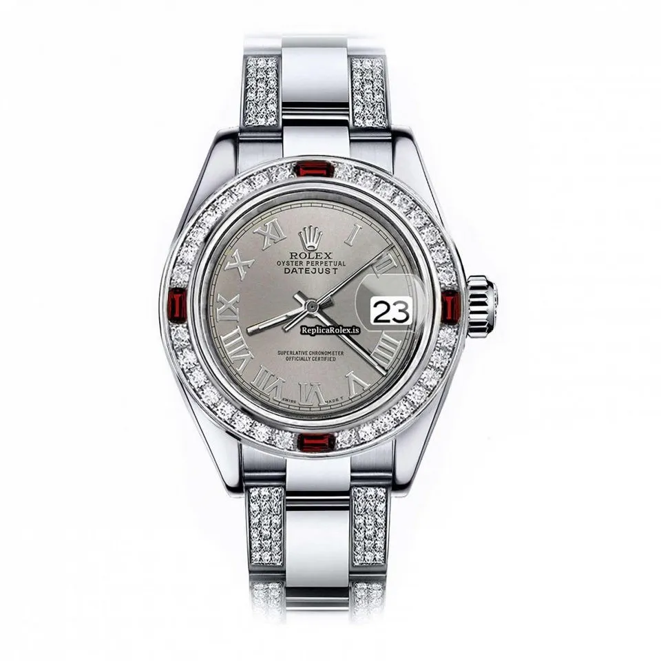 Superb Replica Rolex Oyster Perpetual Lady Date 69160 Automatic Movement 26mm Steel Case Womens Watch