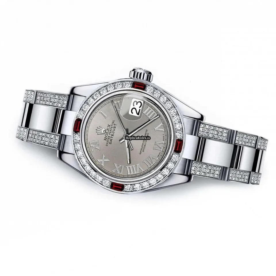 Superb Replica Rolex Oyster Perpetual Lady Date 69160 Automatic Movement 26mm Steel Case Womens Watch - Image 2