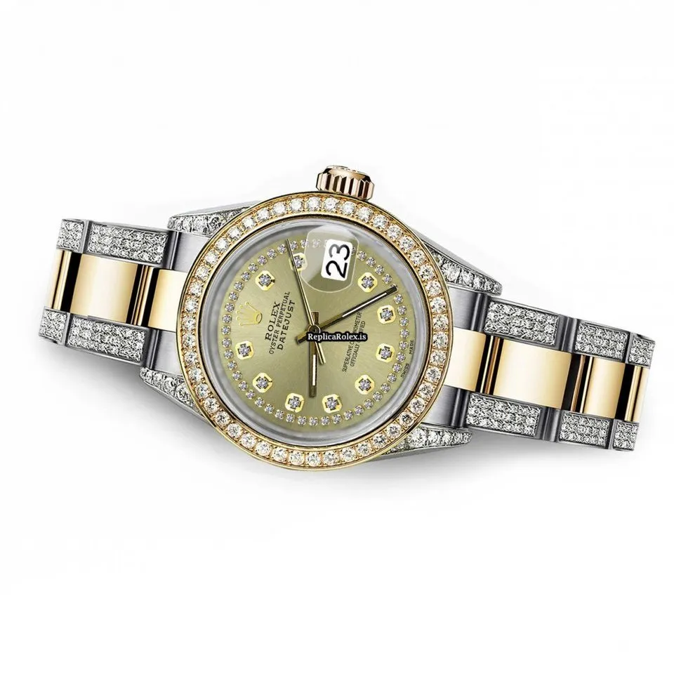 High-end Copies Rolex Datejust 16013 Automatic Movement 36mm Gold/steel Case Mens/unisex Watch - Image 4