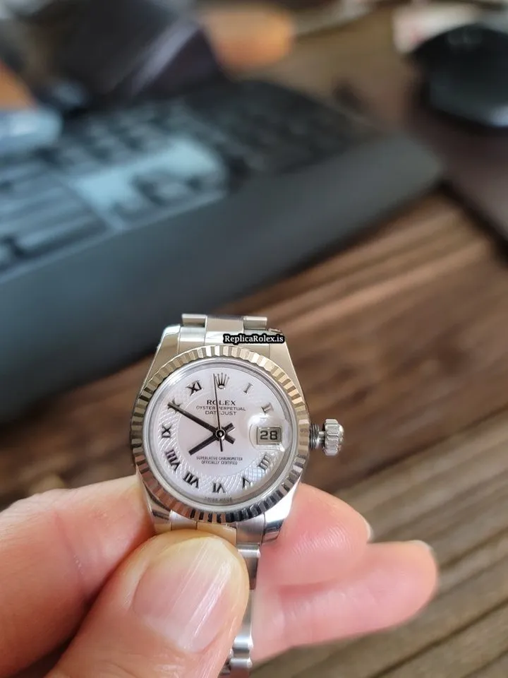 Terrific Fake Rolex Lady-datejust 179174- Automatic Movement Womens Watch - Image 12