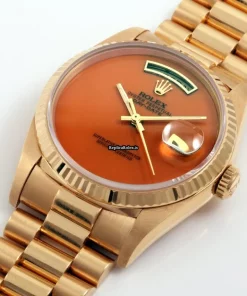 Durable Fake Rolex Day-date 36 18038 Caliber 3055 Automatic Movement 36mm Yellow Gold Case Mens/unisex Watch