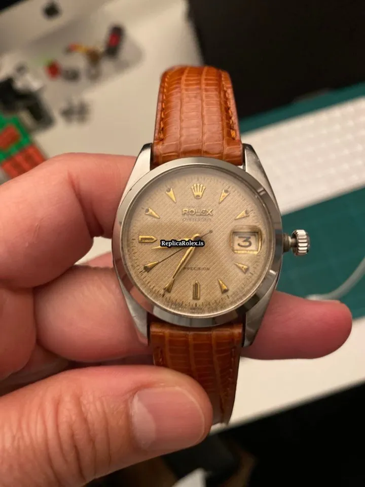 Lovely Replica Rolex Oyster Precision 6494 Caliber 1210 Manual Winding Movement 34mm Steel Case Mens/unisex Watch - Image 11