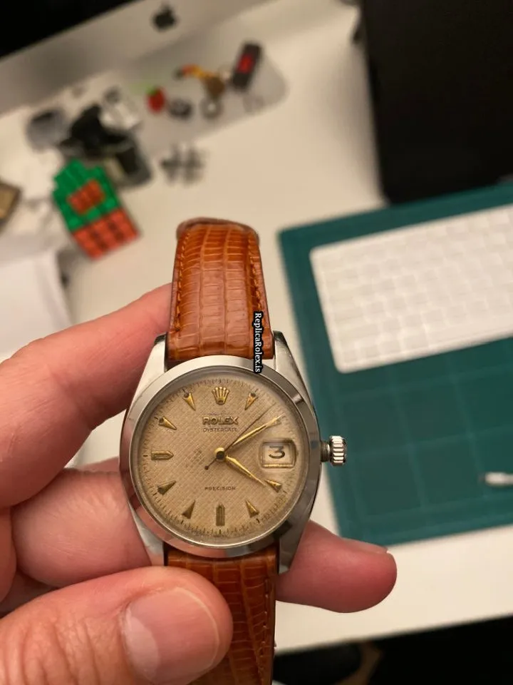 Lovely Replica Rolex Oyster Precision 6494 Caliber 1210 Manual Winding Movement 34mm Steel Case Mens/unisex Watch - Image 12