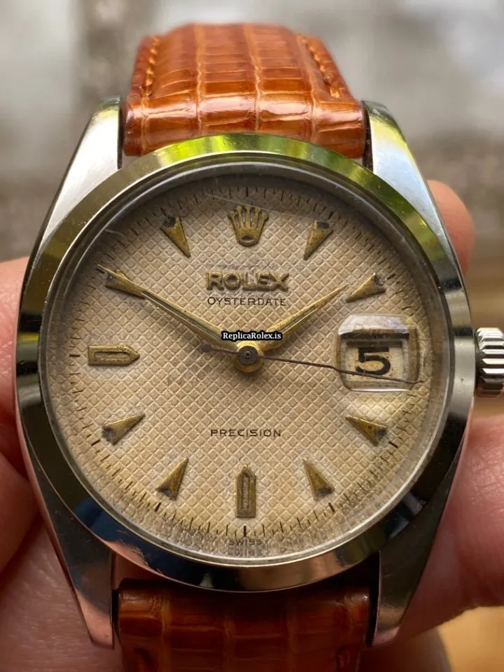 Lovely Replica Rolex Oyster Precision 6494 Caliber 1210 Manual Winding Movement 34mm Steel Case Mens/unisex Watch - Image 2