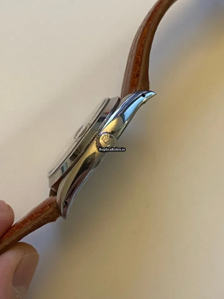 Lovely Replica Rolex Oyster Precision 6494 Caliber 1210 Manual Winding Movement 34mm Steel Case Mens/unisex Watch - Image 4