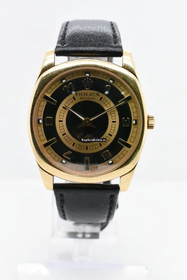 Epic Replica Rolex Cellini Danaos 4243 Caliber 1602 Manual Winding Movement 38x46mm Yellow Gold Case Mens/unisex Watch