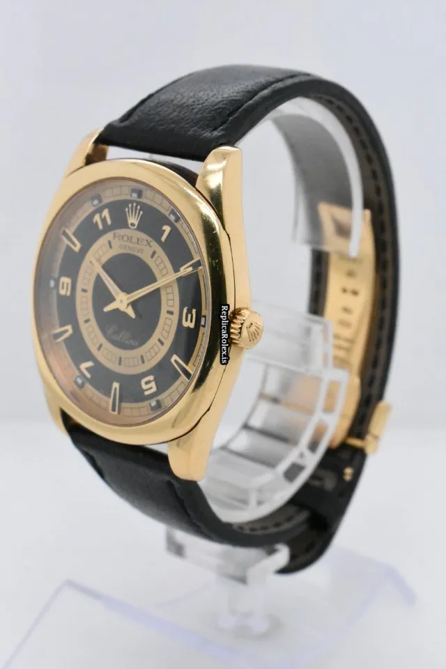 Epic Replica Rolex Cellini Danaos 4243 Caliber 1602 Manual Winding Movement 38x46mm Yellow Gold Case Mens/unisex Watch - Image 2