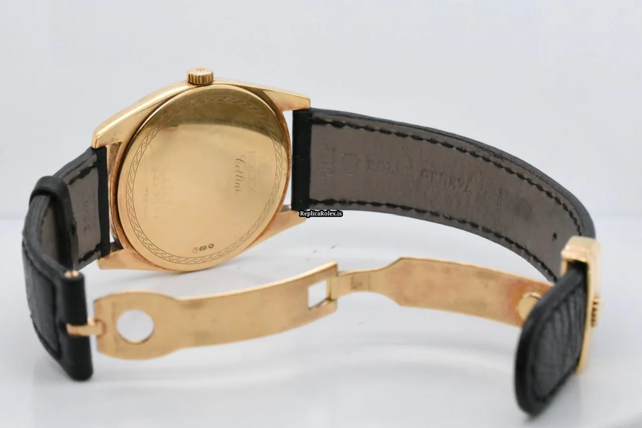 Epic Replica Rolex Cellini Danaos 4243 Caliber 1602 Manual Winding Movement 38x46mm Yellow Gold Case Mens/unisex Watch - Image 6