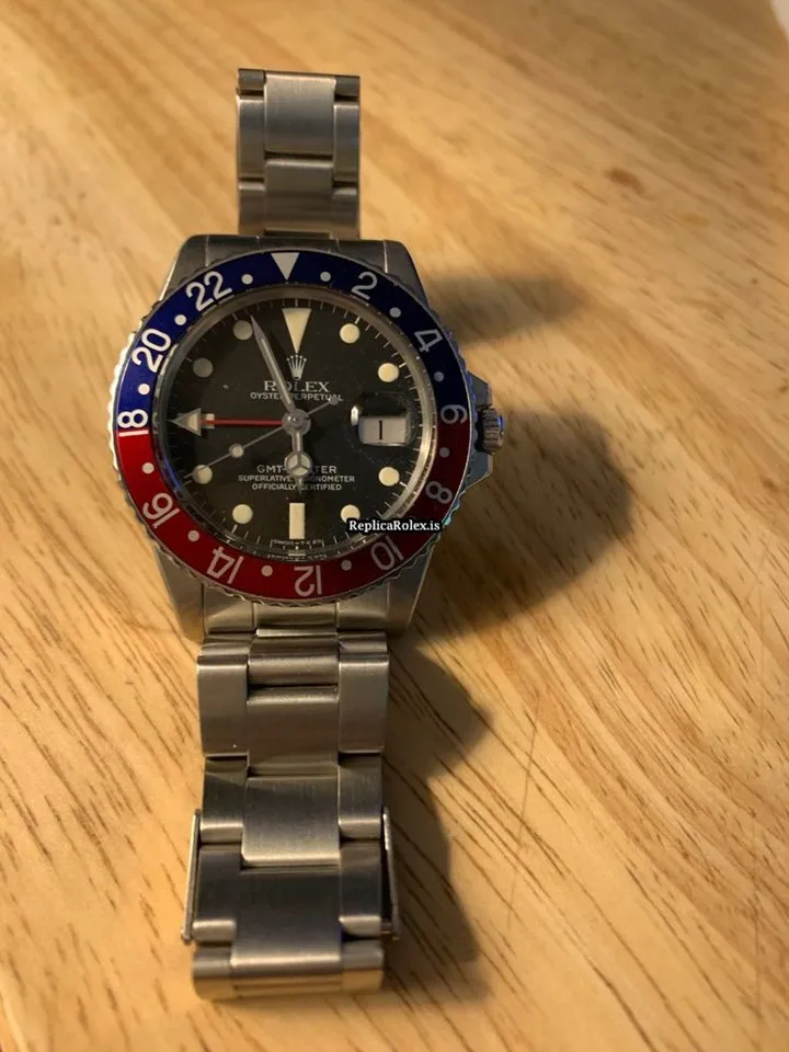 1:1 Fake Rolex Gmt-master 1675 Caliber 1575 Manual Winding Movement 40x12mm Steel Case Mens/unisex Watch - Image 9