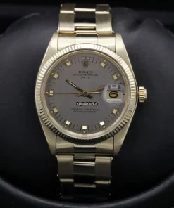 Nice Fake Rolex Oyster Perpetual Date 1503 34mm Yellow Gold Case Watch