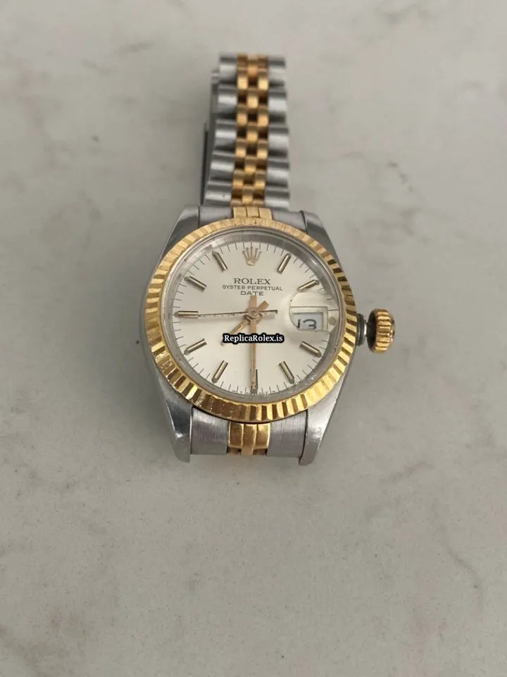 Nice Replica Rolex Lady-datejust 69173 Automatic Automatic Movement 26mm Gold/steel Case Womens Watch - Image 6