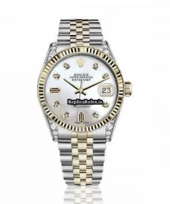 Defect Clone Rolex Datejust 16013 Automatic Movement 36mm Gold/steel Case Mens/unisex Watch