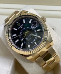 Fabulous Replica Rolex Sky-dweller 326938 Caliber 9001 Automatic Movement 42mm Yellow Gold Case Mens/unisex Watch