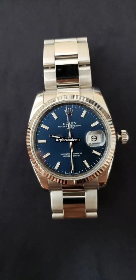 Beautiful Replica Rolex Oyster Perpetual Date 115234 Caliber 3135 Automatic Movement 34x42mm Steel Case Mens/unisex Watch