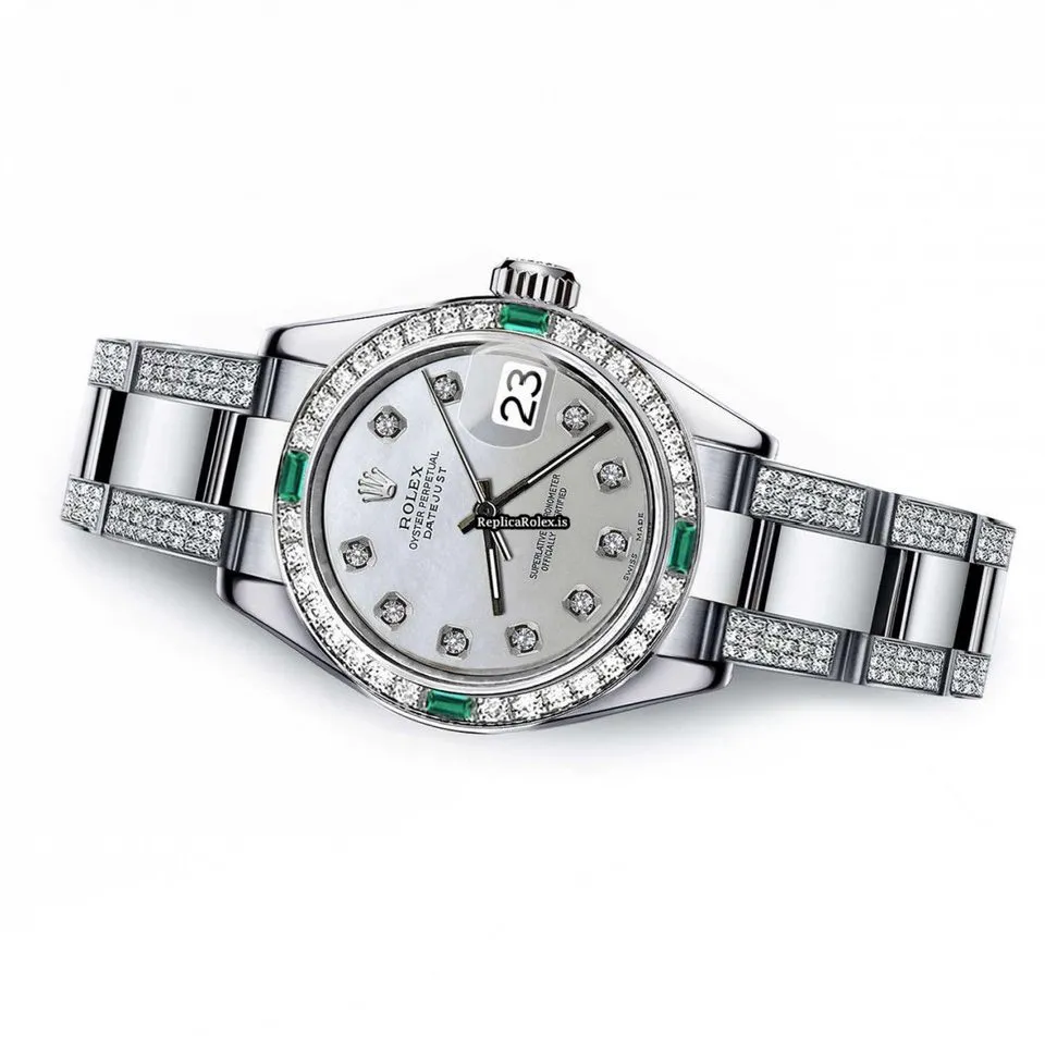 Reliable Replica Rolex Oyster Perpetual Lady Date 69160 Automatic Movement 26mm Steel Case Womens Watch - Image 2