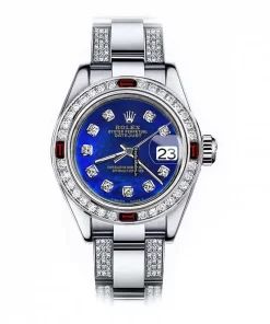 Beautiful Copy Rolex Oyster Perpetual Lady Date 69160 Automatic Movement 26mm Steel Case Womens Watch