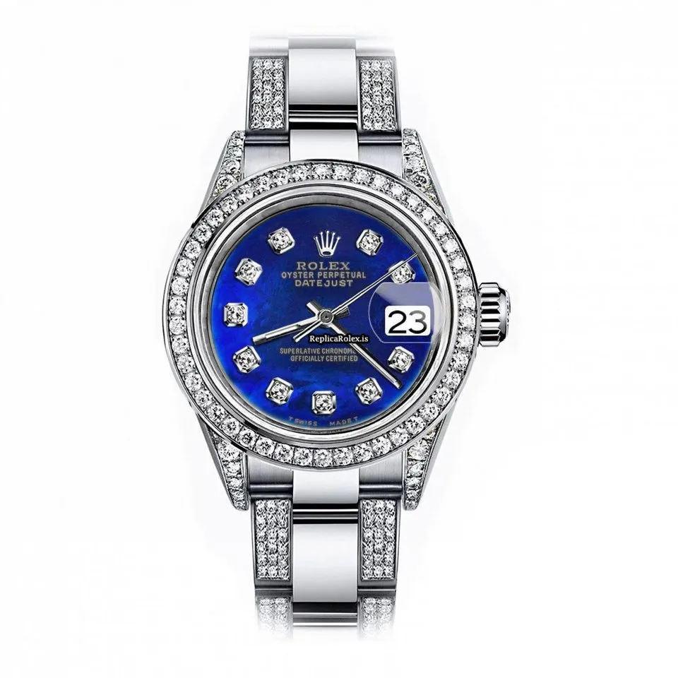 High-end Fake Rolex Oyster Perpetual Lady Date 69160 Automatic Movement 26mm Steel Case Womens Watch