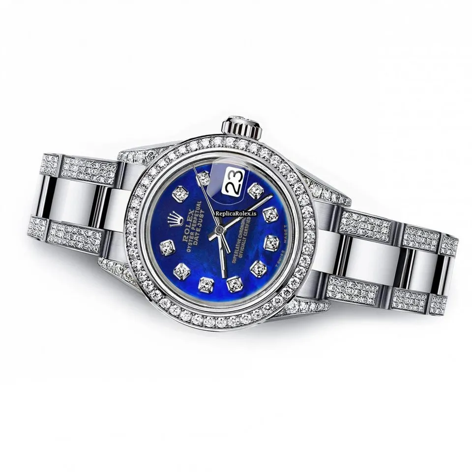 High-end Fake Rolex Oyster Perpetual Lady Date 69160 Automatic Movement 26mm Steel Case Womens Watch - Image 3