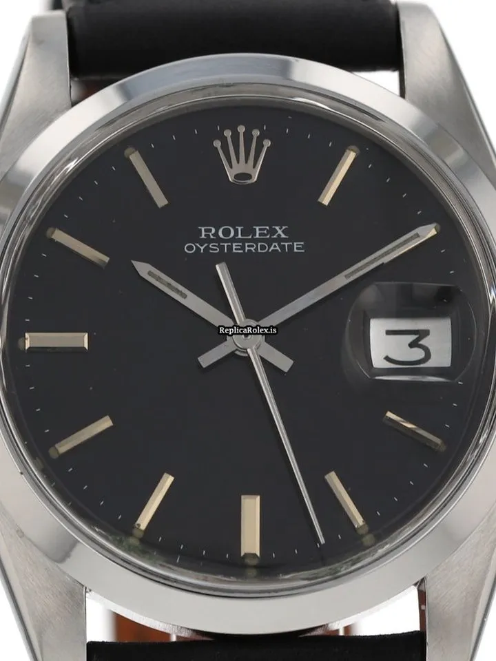 Cool Fake Rolex Oyster Precision 6694 34mm Steel Case Watch - Image 2