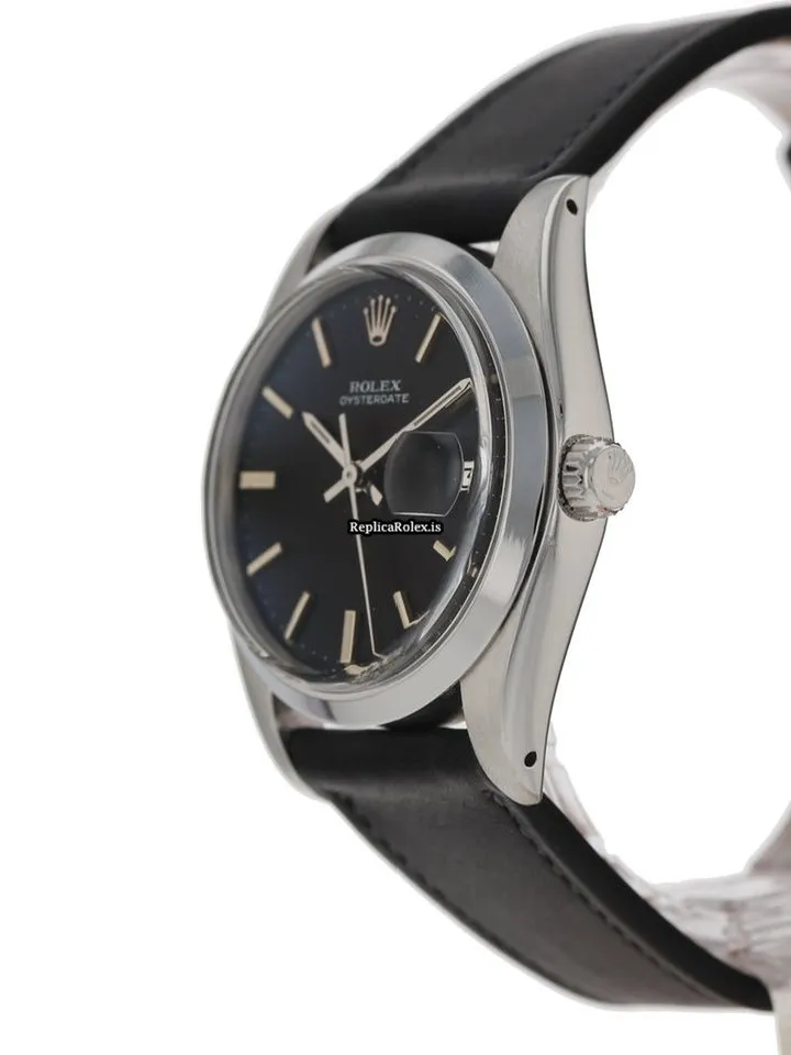 Cool Fake Rolex Oyster Precision 6694 34mm Steel Case Watch - Image 3