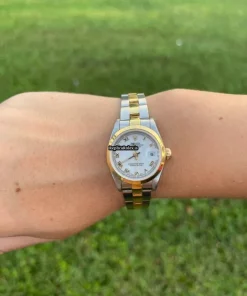 Nice Fake Rolex Oyster Perpetual Lady Date 69163 Caliber 2135 Automatic Movement 26mm Steel Case Womens Watch