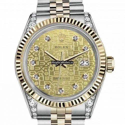 Beautiful Replica Rolex Lady-datejust 69173 Automatic Movement 26mm Gold/steel Case Womens Watch - Image 2