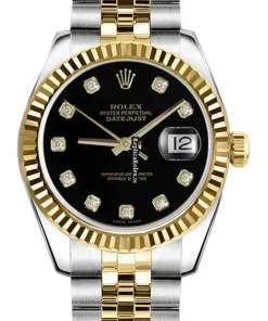 Exquisite Replica Rolex Lady-datejust 179173-blkdj Caliber 2235 Automatic Movement 26mm Steel Case Womens Watch