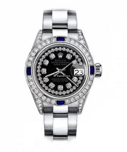 Lovely Replica Rolex Oyster Perpetual Lady Date 69160 Automatic Movement 26mm Steel Case Womens Watch