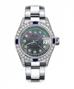 Good Fake Rolex Oyster Perpetual Lady Date 69160 Automatic Movement 26mm Steel Case Womens Watch