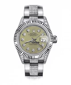 Amazing Imitation Rolex Oyster Perpetual Lady Date 69160 Automatic Movement 26mm Steel Case Womens Watch