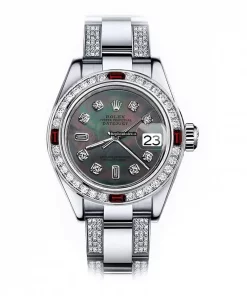 Swiss Replica Rolex Oyster Perpetual Lady Date 69160 Automatic Movement 26mm Steel Case Womens Watch