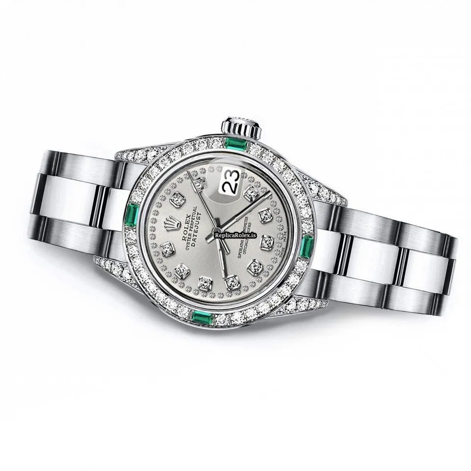 Luxury Fake Rolex Oyster Perpetual Lady Date 69160 Automatic Movement 26mm Steel Case Womens Watch - Image 2