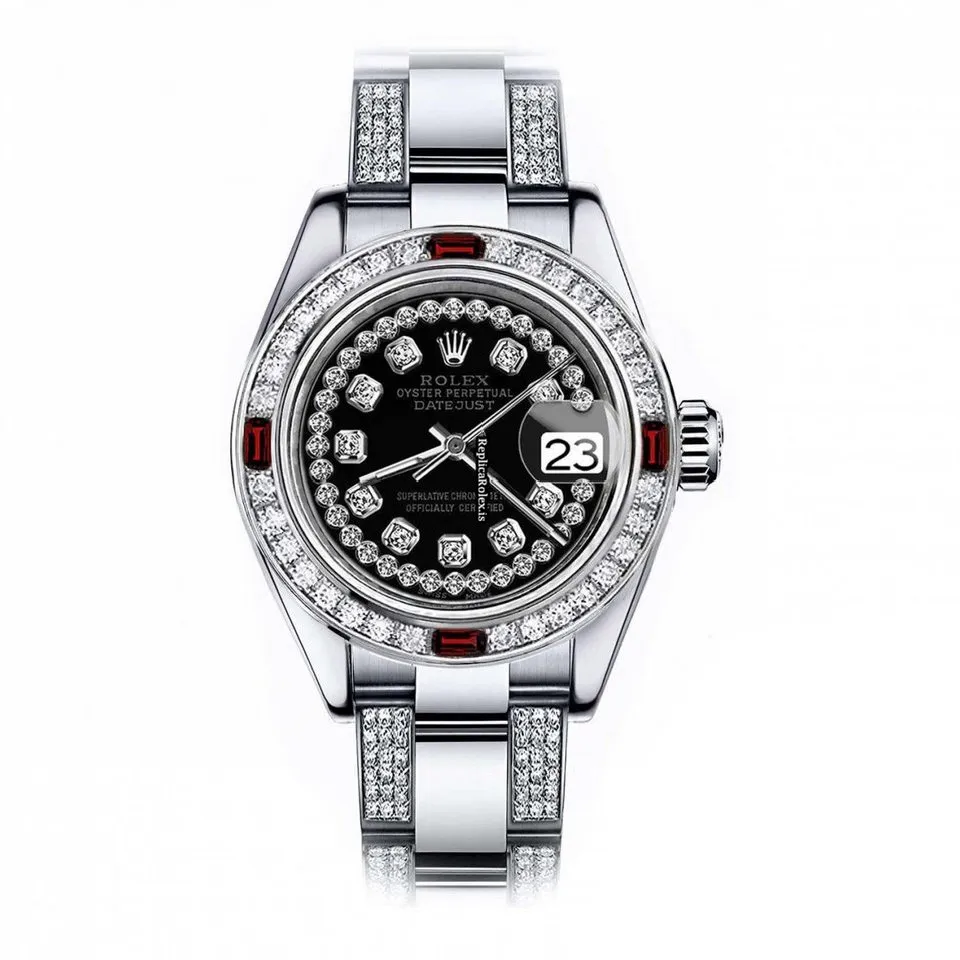 Fine Replica Rolex Oyster Perpetual Lady Date 69160 Automatic Movement 26mm Steel Case Womens Watch