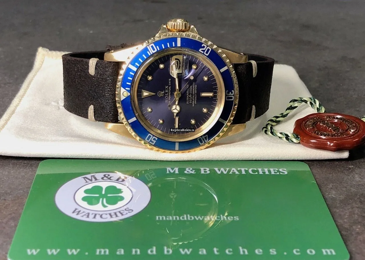 Perfect Replica Rolex Submariner Date 1680 Automatic Movement 40mm Yellow Gold Case Mens/unisex Watch - Image 6